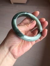 Load image into Gallery viewer, 卖了 61mm Certified Type A 100% Natural forest dark green Jadeite jade bangle BF131-2711
