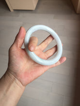 Load image into Gallery viewer, 74.5mm certified Type A 100% Natural light green white round cut plus size Jadeite Jade bangle BP171-1257
