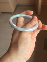 Load image into Gallery viewer, 53.5mm certified 100% natural sunny green purple gray oval jadeite jade bangle BS41-4531
