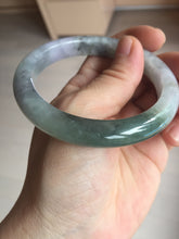 Load image into Gallery viewer, 57.1mm certified 100% natural icy watery oily dark green purple jadeite jade bangle BH90-9116
