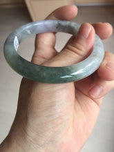 Load image into Gallery viewer, 57.1mm certified 100% natural icy watery oily dark green purple jadeite jade bangle BH90-9116
