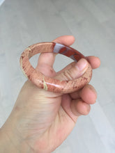 Load image into Gallery viewer, 58mm 100% natural red jasper stone(红碧玉,鸡血石) bangle XY105
