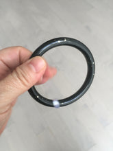 Load image into Gallery viewer, 59mm 100% Natural dark green/black meteorite Stellar Night sky round cut nephrite bangle HF91-8252
