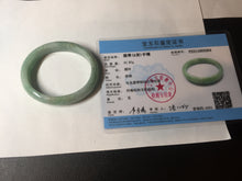 Load image into Gallery viewer, 49mm Certified Type A 100% Natural apple green oval Jadeite Jade bangle BL53-326
