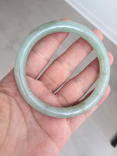 Load image into Gallery viewer, 57.5mm Certified Type A 100% Natural light green/brown round cut Jadeite Jade bangle AR112-4506
