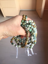 Load image into Gallery viewer, 6-8mm size 52-64mm 100% natural type A green/yellow/brown/black jadeite jade beads bracelet group BL133
