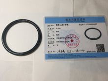 Load image into Gallery viewer, 61.5mm Certified Type A 100% Natural dark green/blue/gray Guatemala slim round cut Jadeite bangle PD22-4457
