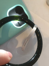 Load image into Gallery viewer, 59mm 100% Natural dark green/black meteorite Stellar Night sky round cut nephrite bangle HF91-8252
