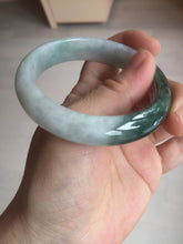 Load image into Gallery viewer, 54.5mm certified 100% natural icy watery oily dark green purple jadeite jade bangle B111-9119
