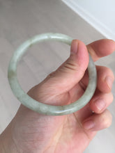 Load image into Gallery viewer, 58.5mm Certified Type A 100% Natural light green/brown round cut Jadeite Jade bangle AR111-4513
