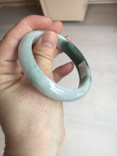 Load image into Gallery viewer, 54.5mm certified 100% natural icy watery oily dark green purple jadeite jade bangle B111-9119
