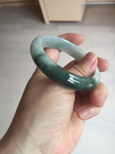 Load image into Gallery viewer, 54.5mm certified 100% natural icy watery oily dark green purple jadeite jade bangle B111-9119
