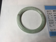 Load image into Gallery viewer, 55.7mm Certified 100% natural Type A light green round cut jadeite jade bangle BL54-3291
