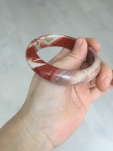 Load image into Gallery viewer, 55mm 100% natural red jasper stone(红碧玉,鸡血石) bangle XY102
