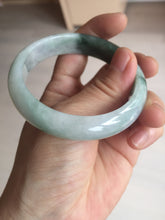 Load image into Gallery viewer, 54.5mm certified 100% natural icy watery oily dark green purple jadeite jade bangle B111-9119
