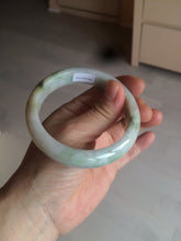 Load image into Gallery viewer, 58mm certified 100% natural light green/purple/yellow (Fu Lu Shou) jadeite jade bangle AZ135-1464
