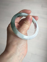 Load image into Gallery viewer, 54.5mm certified 100% natural icy watery oily dark green jadeite jade bangle B112-9120
