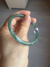 Load image into Gallery viewer, 55mm Certified Type A 100% Natural light green/blue slim round cut Guatemala Jadeite bangle PB31-5622
