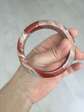 Load image into Gallery viewer, 55mm 100% natural red jasper stone(红碧玉,鸡血石) bangle XY102
