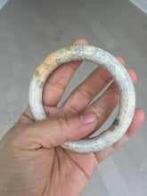 Load image into Gallery viewer, 56mm 100% natural beige yellow red round cut Coral Jade (珊瑚玉) bangle XY101
