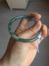 Load image into Gallery viewer, 55mm Certified Type A 100% Natural light green/blue slim round cut Guatemala Jadeite bangle PB31-5622

