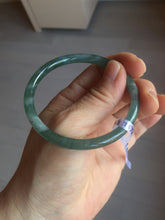Load image into Gallery viewer, 55mm Certified Type A 100% Natural light green/blue slim round cut Guatemala Jadeite bangle PB31-5622
