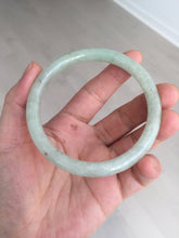 Load image into Gallery viewer, 58.6mm Certified Type A 100% Natural light green/brown round cut Jadeite Jade bangle AR109-4512
