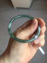 Load image into Gallery viewer, 55mm Certified Type A 100% Natural light green/blue slim round cut Guatemala Jadeite bangle PB31-5622
