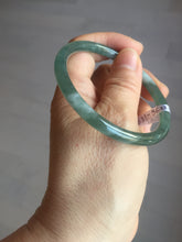 Load image into Gallery viewer, 55mm Certified Type A 100% Natural light green/blue slim round cut Guatemala Jadeite bangle PB31-5622
