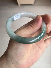 Load image into Gallery viewer, 54.5mm certified 100% natural icy watery oily dark green jadeite jade bangle B112-9120
