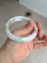 Load image into Gallery viewer, 58mm certified 100% natural light green/purple/yellow (Fu Lu Shou) jadeite jade bangle AZ135-1464
