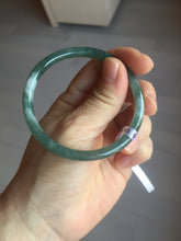 Load image into Gallery viewer, 55mm Certified Type A 100% Natural light green/blue slim round cut Guatemala Jadeite bangle PB31-5622
