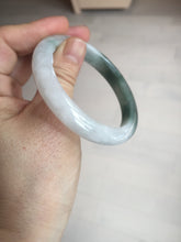 Load image into Gallery viewer, 54.5mm certified 100% natural icy watery oily dark green jadeite jade bangle B112-9120
