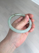 Load image into Gallery viewer, 58.6mm Certified Type A 100% Natural light green/brown round cut Jadeite Jade bangle AR108-4511
