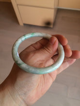 Load image into Gallery viewer, 57mm Certified Type A 100% Natural sunny green round cut Jadeite Jade bangle AK77-3296
