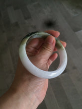 Load image into Gallery viewer, 60mm certified type A 100% Natural green/dark green/white jadeite jade bangle BG26-1711
