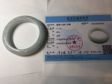 Load image into Gallery viewer, 54.9mm certified 100% natural Type A light green chubby jadeite jade bangle BK76-3784
