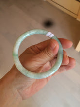 Load image into Gallery viewer, 57mm Certified Type A 100% Natural sunny green round cut Jadeite Jade bangle AK77-3296
