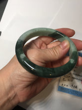 Load image into Gallery viewer, 卖了 61mm Certified Type A 100% Natural forest dark green Jadeite jade bangle BF131-2711
