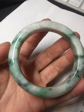 Load image into Gallery viewer, 53.7mm Certified 100% natural Type A sunny green purple jadeite jade bangle BQ35-4145
