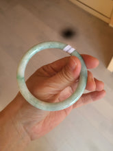 Load image into Gallery viewer, 57mm Certified Type A 100% Natural sunny green round cut Jadeite Jade bangle AK77-3296
