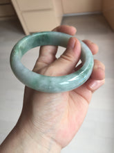 Load image into Gallery viewer, 60.3mm certified type A 100% Natural green/red chubby Jadeite Jade bangle B117-9131
