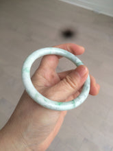 Load image into Gallery viewer, 57mm Certified Type A 100% Natural sunny green round cut Jadeite Jade bangle AK77-3296
