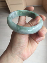 Load image into Gallery viewer, 60.3mm certified type A 100% Natural green/red chubby Jadeite Jade bangle B117-9131
