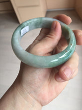 Load image into Gallery viewer, 60.3mm certified type A 100% Natural green/red chubby Jadeite Jade bangle B117-9131
