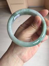 Load image into Gallery viewer, 60.3mm certified type A 100% Natural green/red chubby Jadeite Jade bangle B117-9131
