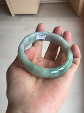 Load image into Gallery viewer, 60.3mm certified type A 100% Natural green/red chubby Jadeite Jade bangle B117-9131
