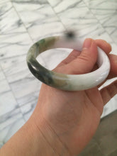 Load image into Gallery viewer, 60mm certified type A 100% Natural green/dark green/white jadeite jade bangle BG26-1711
