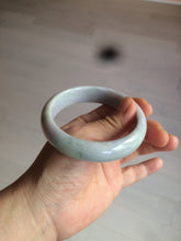 Load image into Gallery viewer, 58.5mm 100% natural type A certified light green/purple jadeite jade bangle W91-0734
