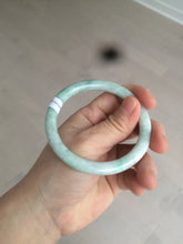 Load image into Gallery viewer, 57mm Certified Type A 100% Natural sunny green round cut Jadeite Jade bangle AK77-3296
